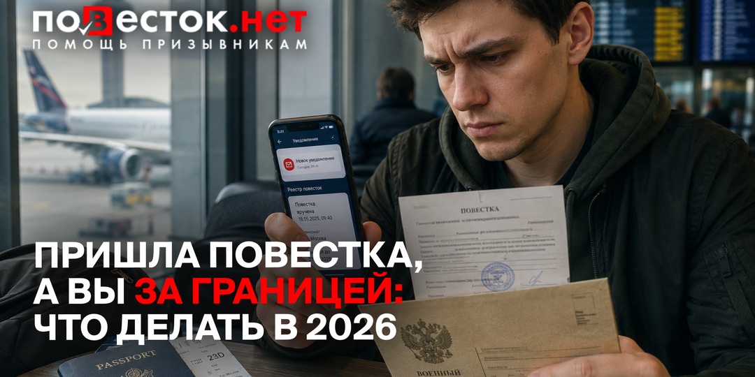 Пришла повестка, а вы за границей: что делать призывнику в 2026 году