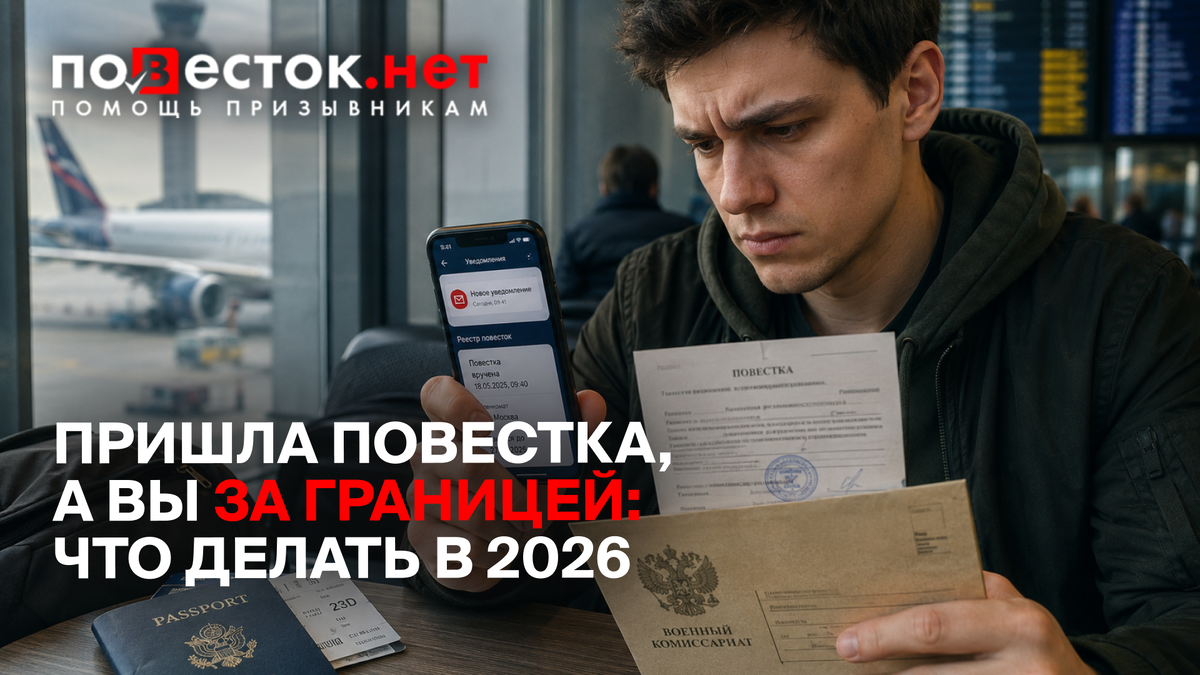 Пришла повестка, а вы за границей: что делать призывнику в 2026 году