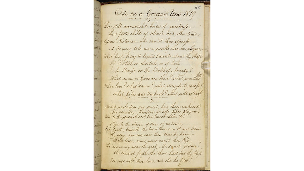 Джон Китс, «Ода к греческой вазе», 1820.📷Фото: John Keats