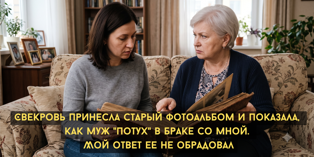 Свекровь принесла старый фотоальбом и показала, как муж "потух" в браке со мной. Мой ответ ее не обрадовал