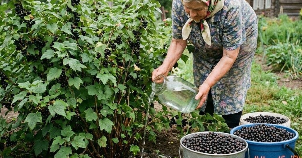 Последняя подкормка крыжовника и смородины для сладости в июле! Пускай ягодки наполнятся солнцем и питанием по полной.