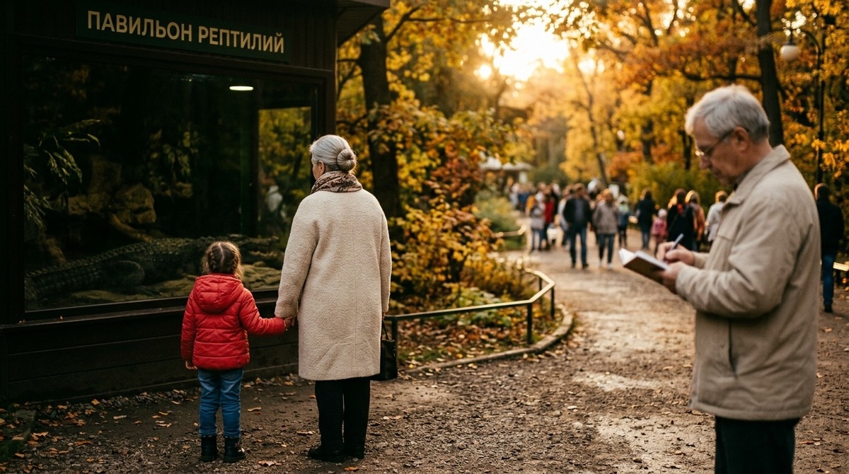 Тамара Сергеевна три года считала, что её жизнь закончилась. Пока внучка не потащила её в зоопарк. И там, у вольера с крокодилом, бабушка увидела человека, которого не видела сорок шесть лет.