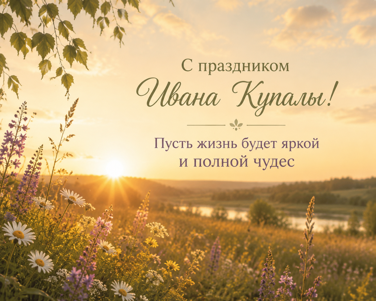 Фото: ИЗВЕСТИЯ
Праздничная открытка с магией купальской ночи