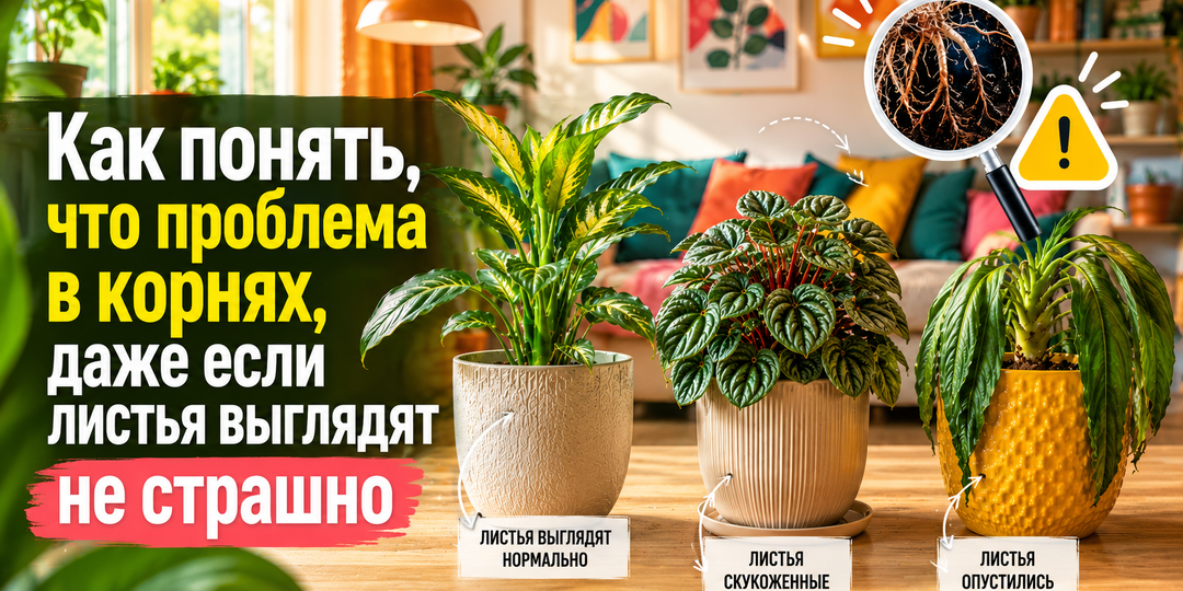 Как понять, что проблема в корнях, даже если листья выглядят " не страшно"