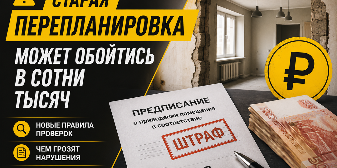 Теперь за старую перепланировку могут выставить счёт на сотни тысяч: новые правила проверок жилья и чем это грозит собственнику