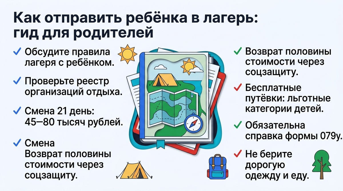 Как отправить ребёнка в лагерь: гид для родителей  📷
