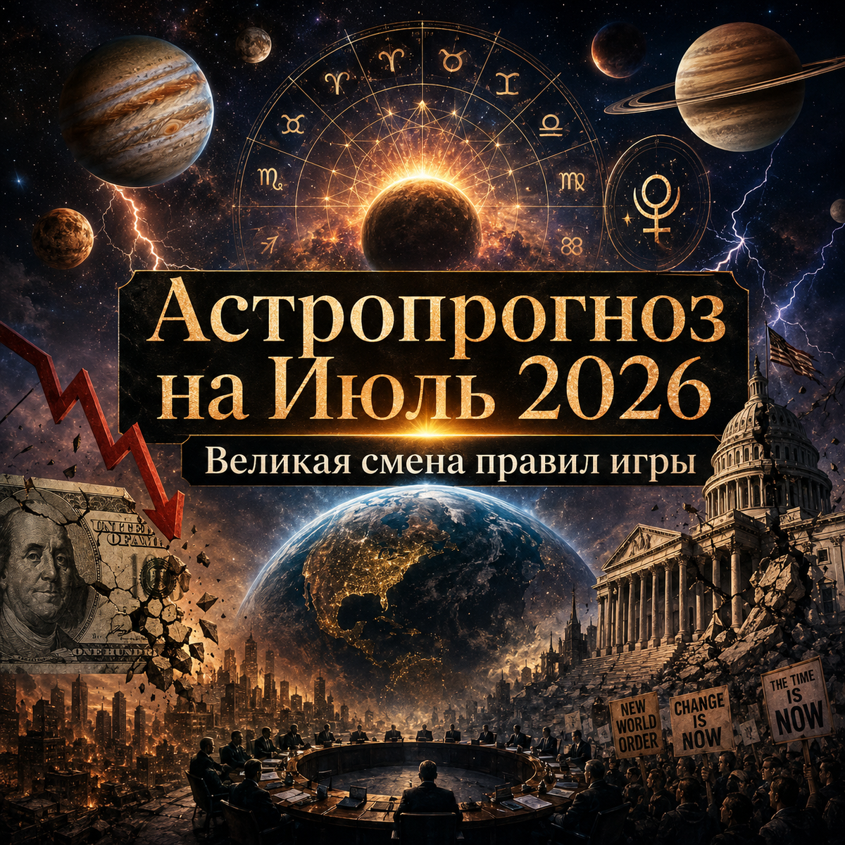 Астропрогноз на Июль 2026. Гороскоп Июль 2026. Астролог Екатерина Юдина 