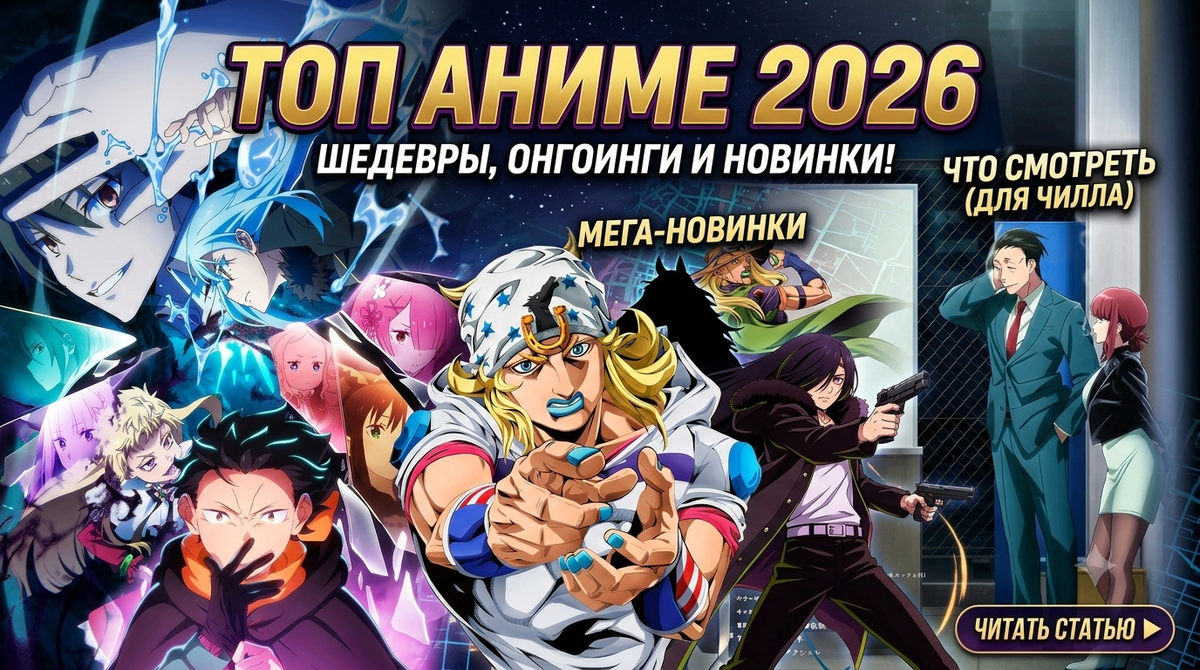 Топ аниме 2026 года: главные шедевры, онгоинги и новинки сезона 