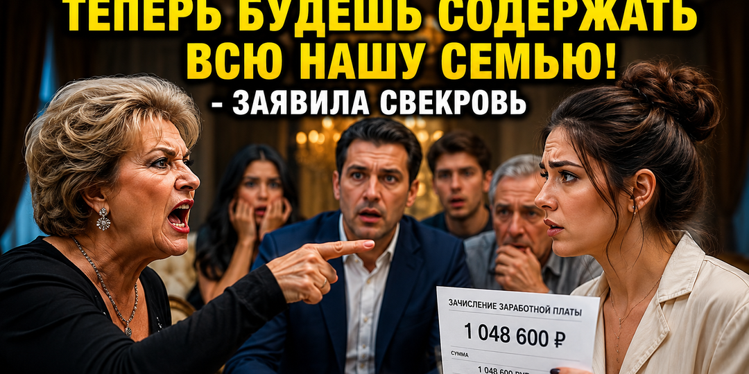 Свекровь составила список, на что невестка должна отдавать свою миллионную зарплату. Но один ответ разрушил её планы