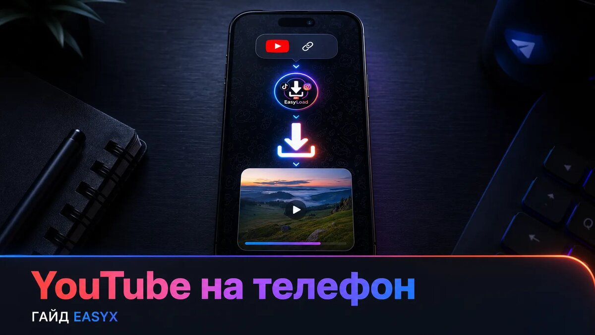    После запуска бот сразу объясняет: отправьте ссылку, остальное он сделает сам.