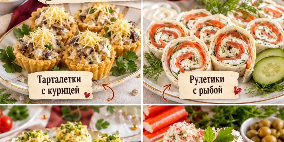 🍢 Когда не знаете, чем удивить гостей: шпаргалка по 4 шикарным праздничным закускам