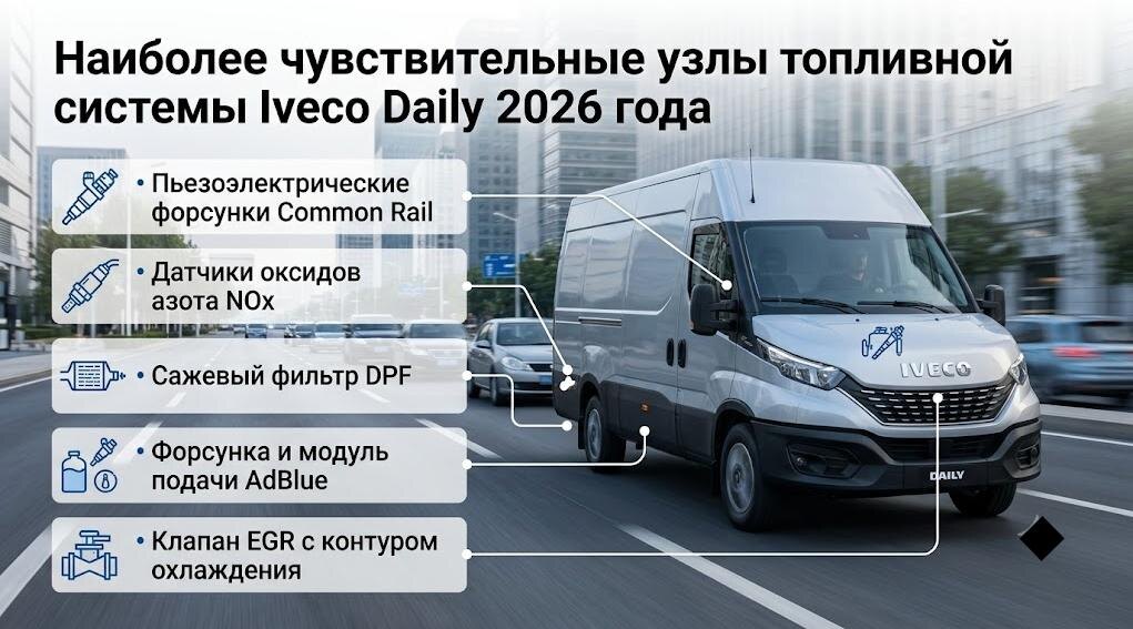 Что чаще ломается в топливной системе Iveco Daily 2026 года