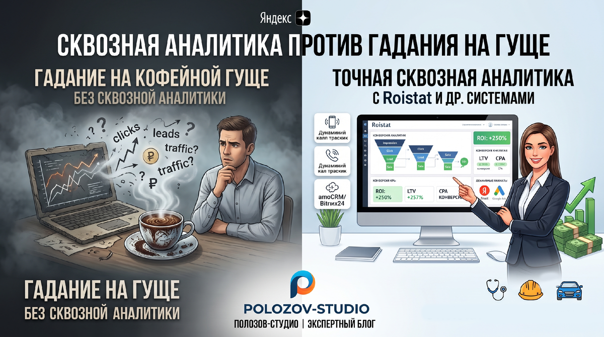 Почему без сквозной аналитики (Roistat и др.) вы занимаетесь не маркетингом, а гаданием на кофейной гуще