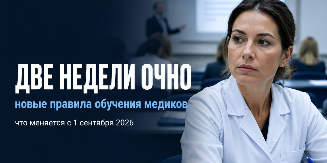 С 1 сентября 2026 года медики уходят учиться очно. Две недели вне клиники — на каждую специальность