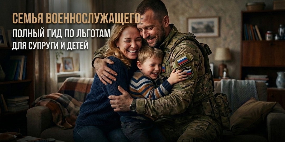 Семья военнослужащего: полный гид по льготам для супруги и детей (Разбор 2026)