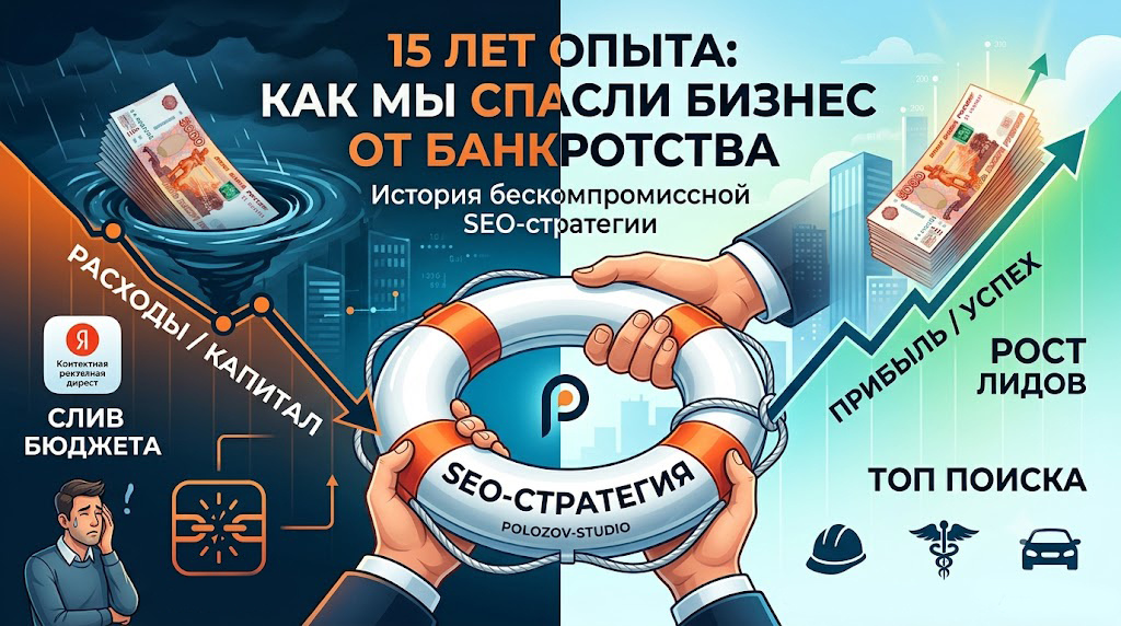 Опыт 15 лет: История о том, как мы вытащили клиента из кассового разрыва за счет бескомпромиссной SEO-стратегии