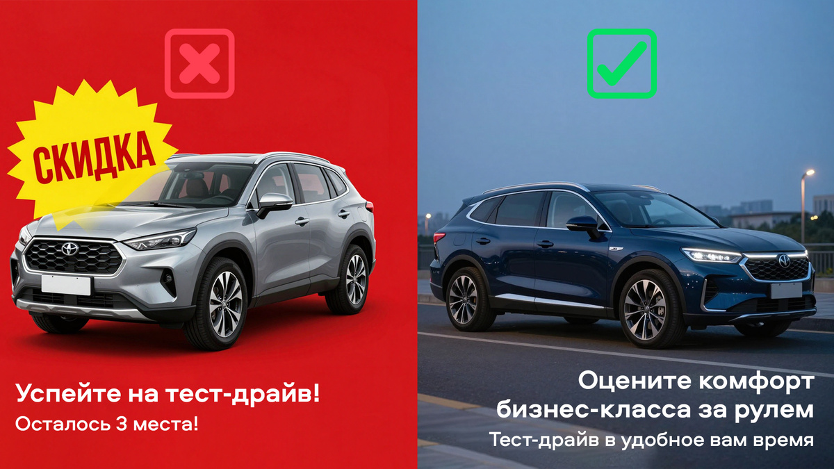 Примеры креативов иллюстрируют логику коммуникации и не использовались в реальной кампании
