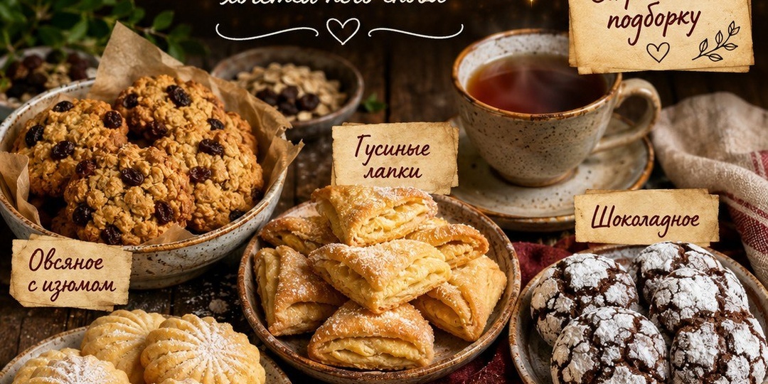 🍪 Когда не знаете, что испечь к чаю: большая шпаргалка по 5 рецептам нежного домашнего печенья
