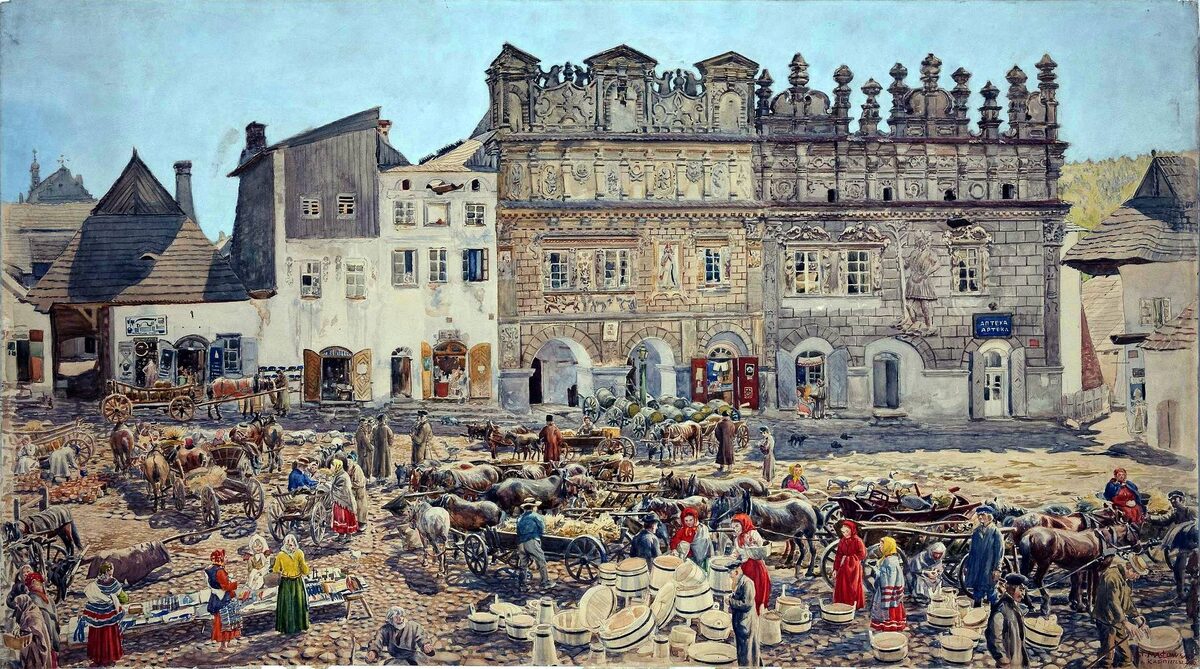     Станислав Масловский. Рыночная площадь в Казимежу. 1899   
undefined