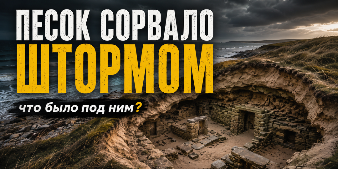 Шторм сорвал землю у берега Шотландии — под песком нашли поселение старше пирамид