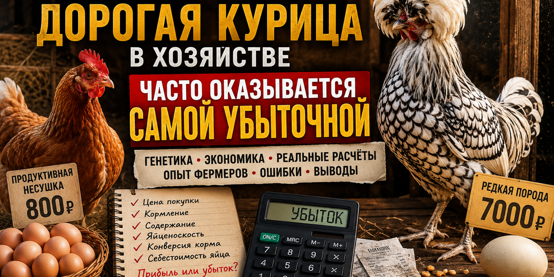🐔 Почему самая дорогая курица в хозяйстве часто оказывается самой убыточной