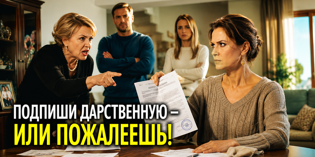 — Подпиши вот здесь, Лена. И не устраивай спектакль. Дом всё равно семейный.