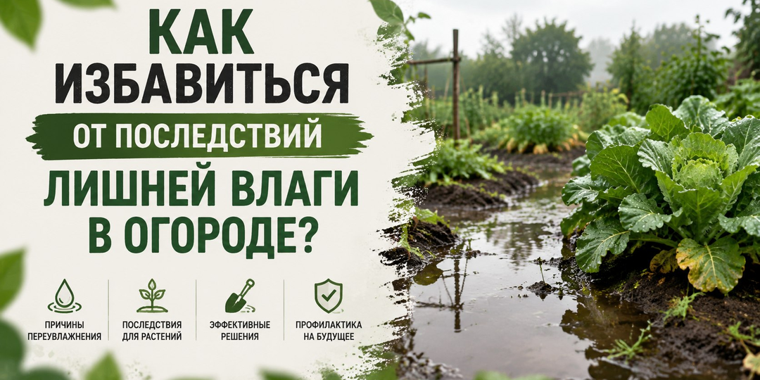 Как избавиться от последствий лишней влаги в огороде?