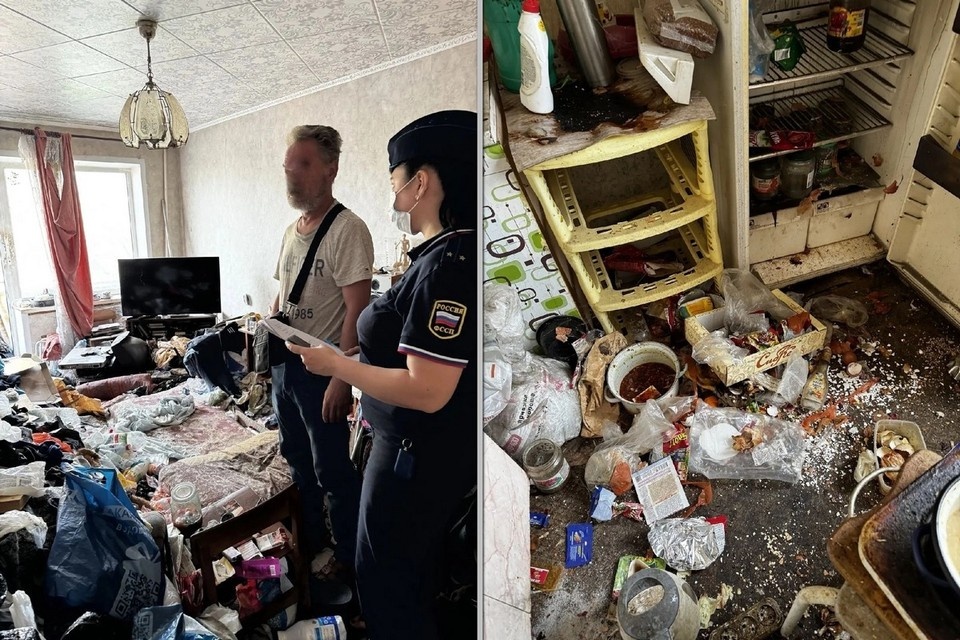    Превратившего в помойку квартиру жильца выселили через суд. Фото: УФССП России по Красноярскому краю