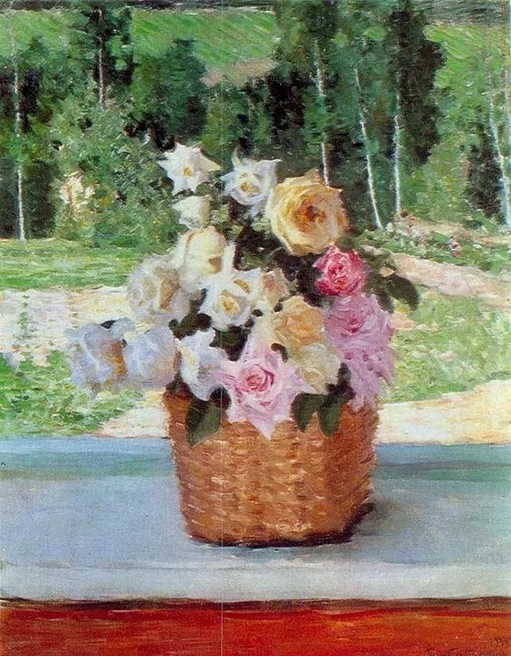 Игорь Грабарь. Розы на окне. Изображение из открытых источников Яндекса