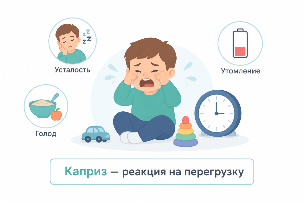 «Каприз — это не плохое поведение, а сигнал о том, что ребёнок перегружен.»