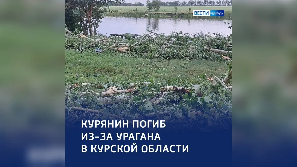   Курянин умер из-за урагана в Курской области