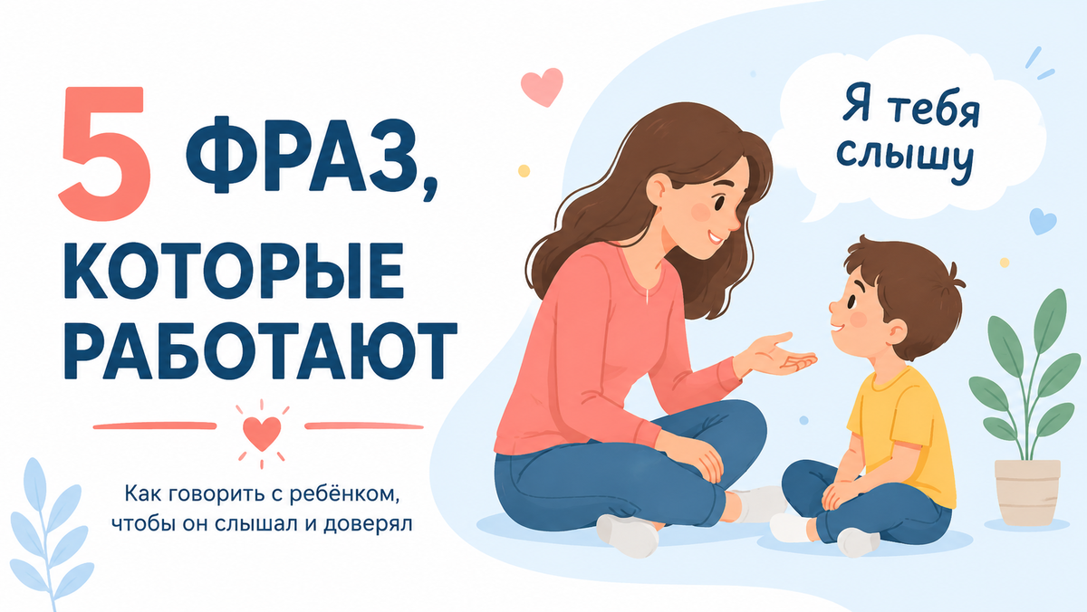 «Не кричите, чтобы быть услышанным. 5 простых фраз, которые наладят диалог с ребёнком.»