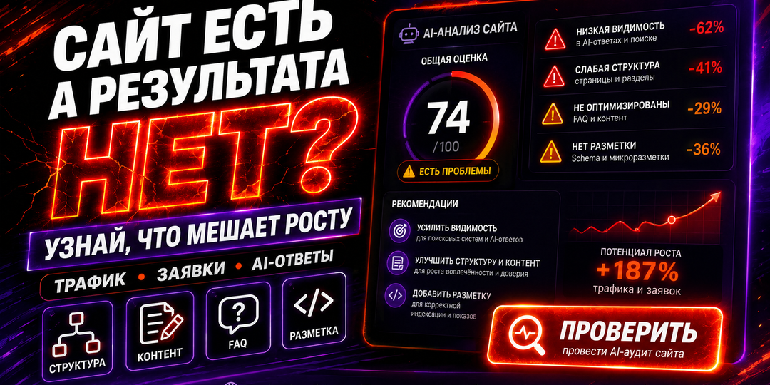 Почему сайт есть, а результата нет?