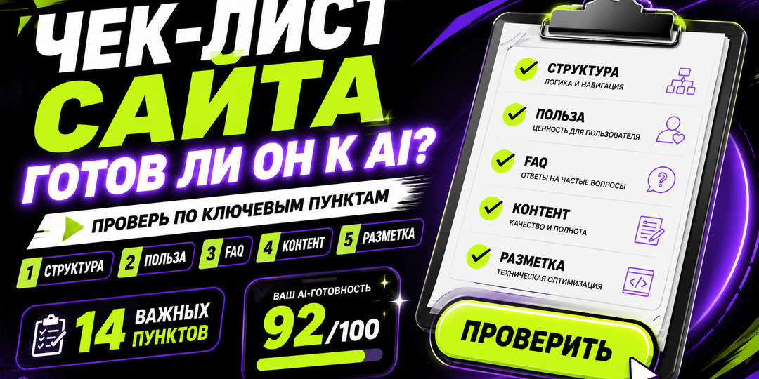 Чек-лист: готова ли ваша страница к AI-поиску?