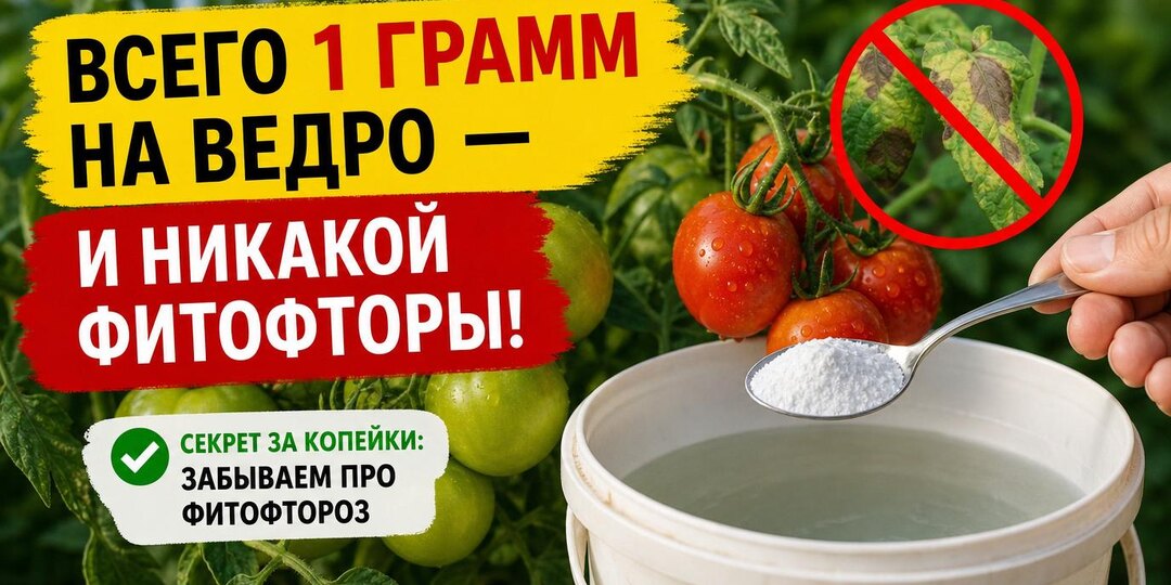 Всего 1 грамм на ведро — и никакой фитофторы! 🍅🚫 Секрет за копейки: забываем про фитофтороз