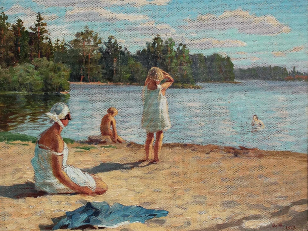 На пляже