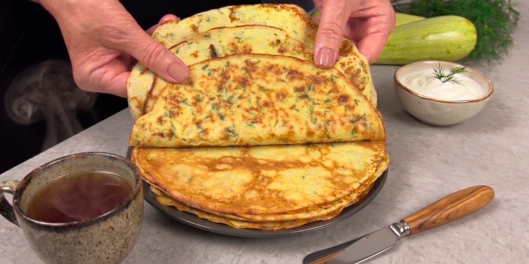 ЗАВТРАК из КАБАЧКОВ! Вкуснейшие Блины из КАБАЧКА. Самый лучший и простой Рецепт Кабачковых Блинчиков