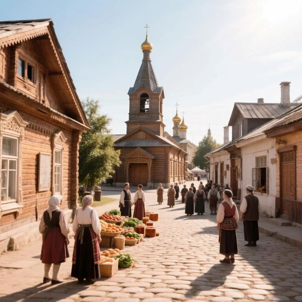 Муниципалитет сохранил купеческое наследие и атмосферу старины.  Фото: Изображение сгенерировано нейросетью / Станислав Казаченко