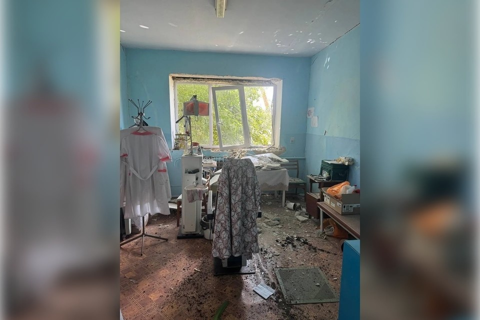    ВСУ бомбили ФАП и другие здания в Семеновке. Фото: тг-канал Павла Филипчука