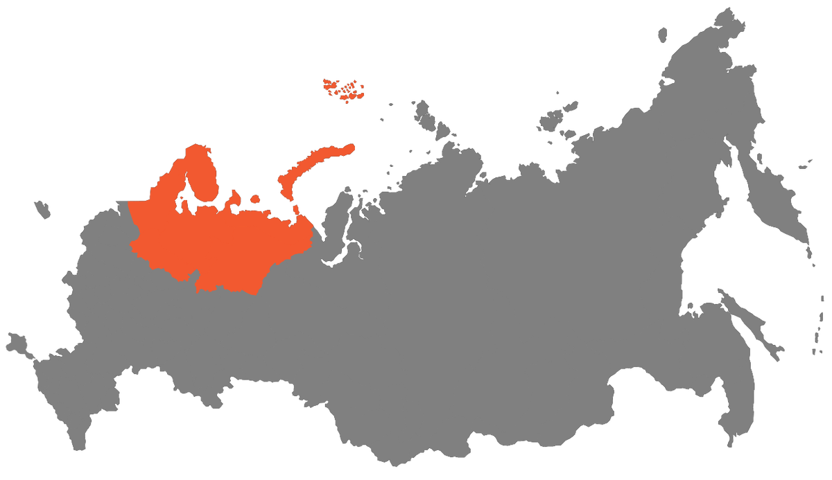 Русский Север на карте России 
