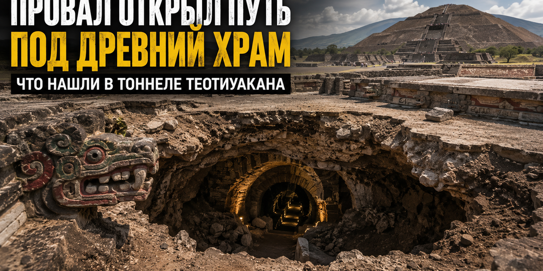В Мексике провал открыл путь под древний храм: что нашли в тоннеле Теотиуакана