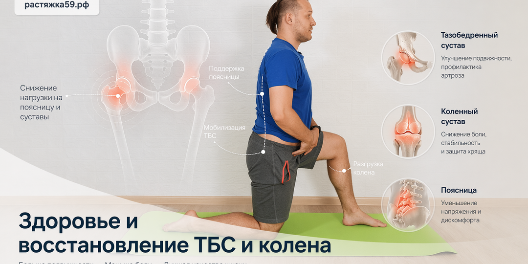 Упражнение для здоровья тазобедренного и коленного сустава