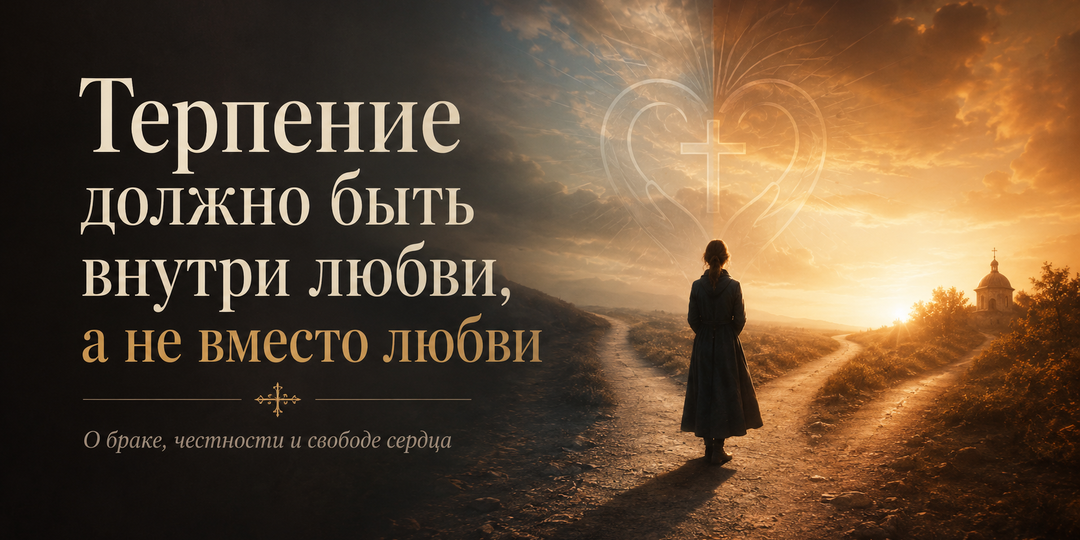 Терпение должно быть внутри любви, а не вместо любви