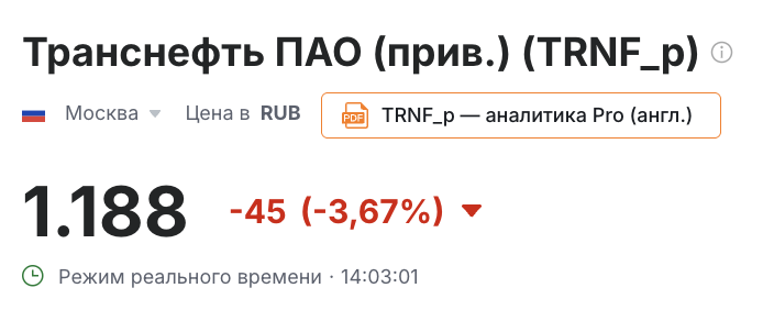 Транснефть отменит дивиденды? Акции упали на 10% за 3 дня!