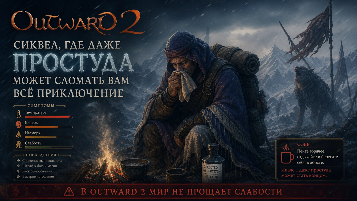 Выход Outward 2 запланирован на 2027 год. Разработчики планируют потратить дополнительное время на улучшение технического состояния игры и исправление геймплейных недостатков.