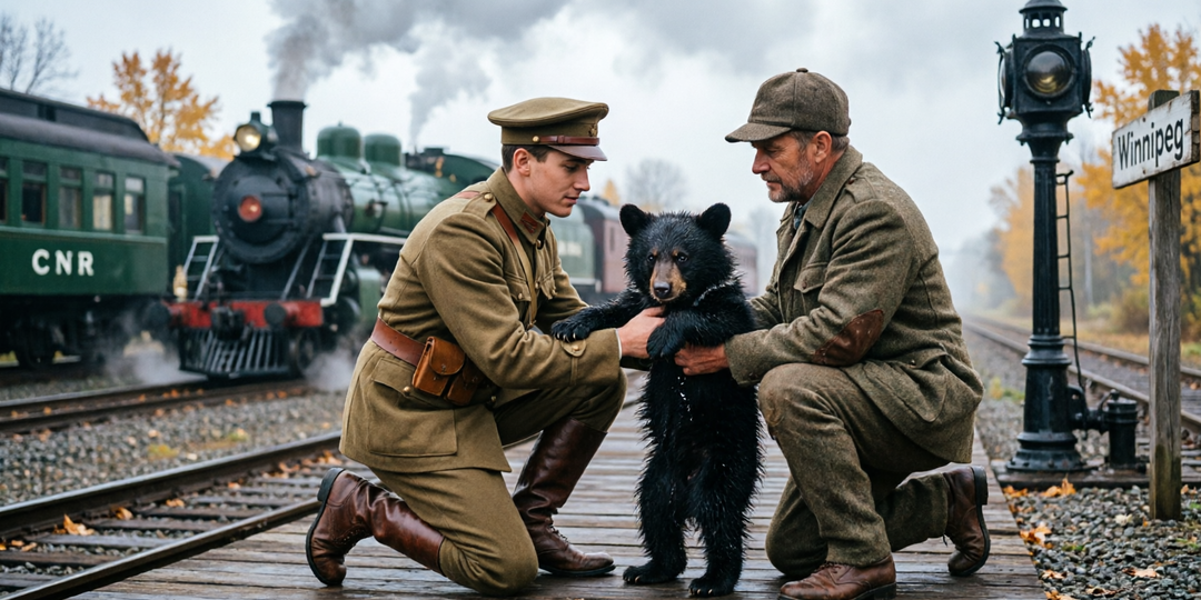 Как в 1914 году канадские солдаты привезли в Лондон медведицу Винни, которая стала прообразом Винни-Пуха