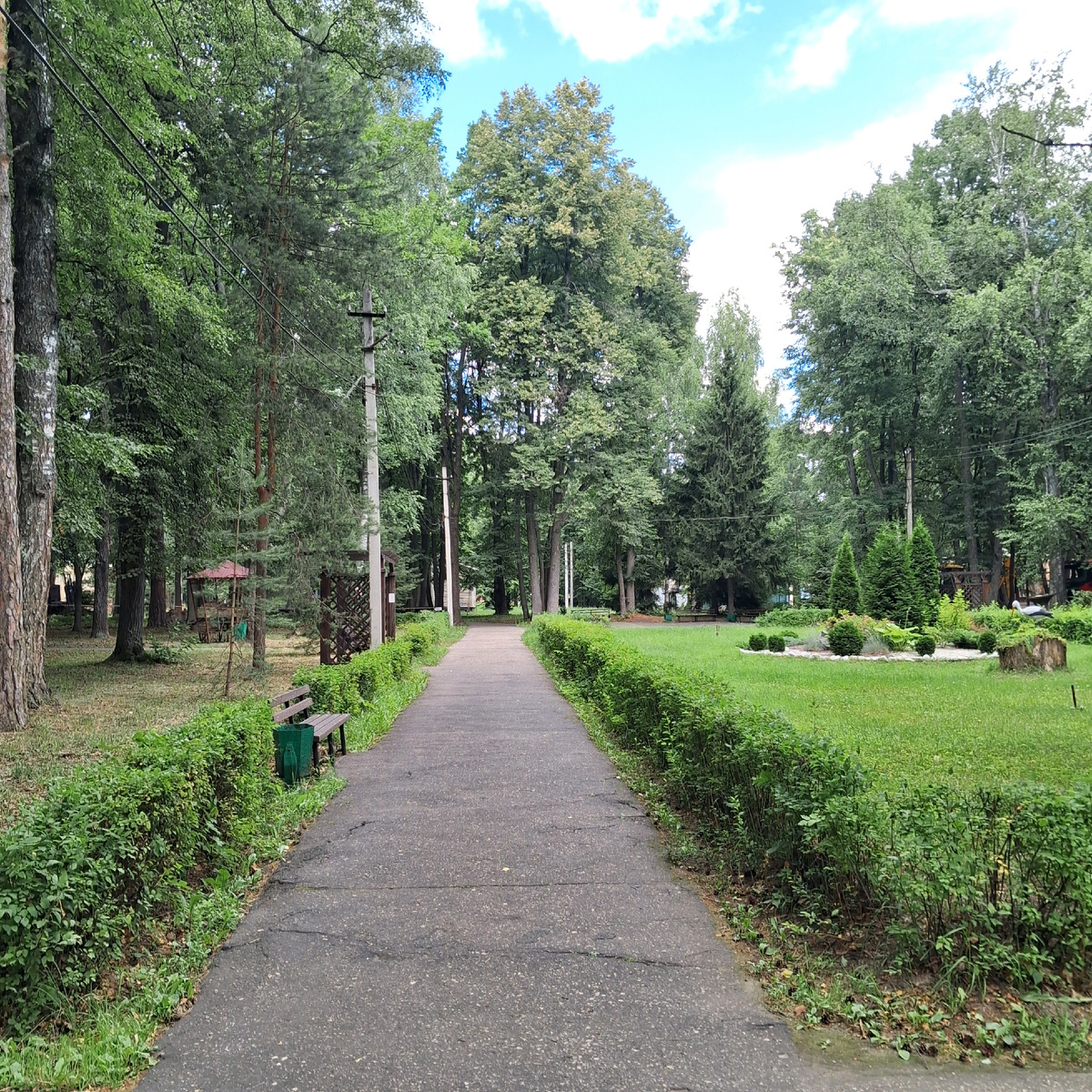На аллее санатория имени ВЦСПС. Нижний Новгород. Фото автора. 