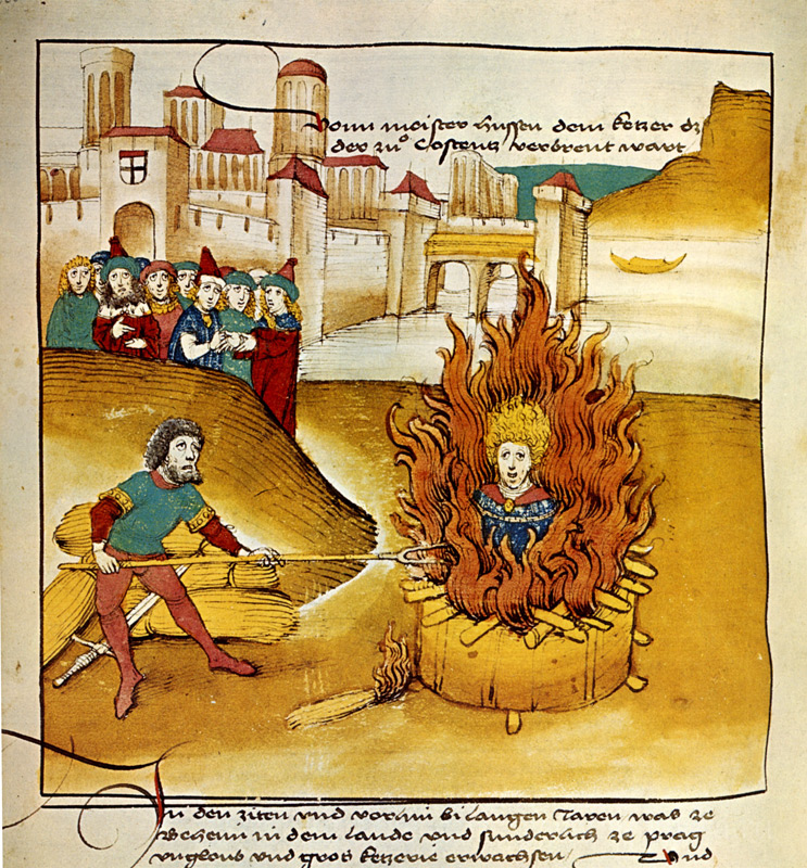 Рис. 2. Сожжение Яна Гуса в Констанце, 1415. Хроника Спицера Шиллинга.