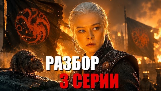 "ДОМ ДРАКОНА". Подробно разбираю 3-ью серию 3-го сезона. Королева начинает медленно сходить с ума...