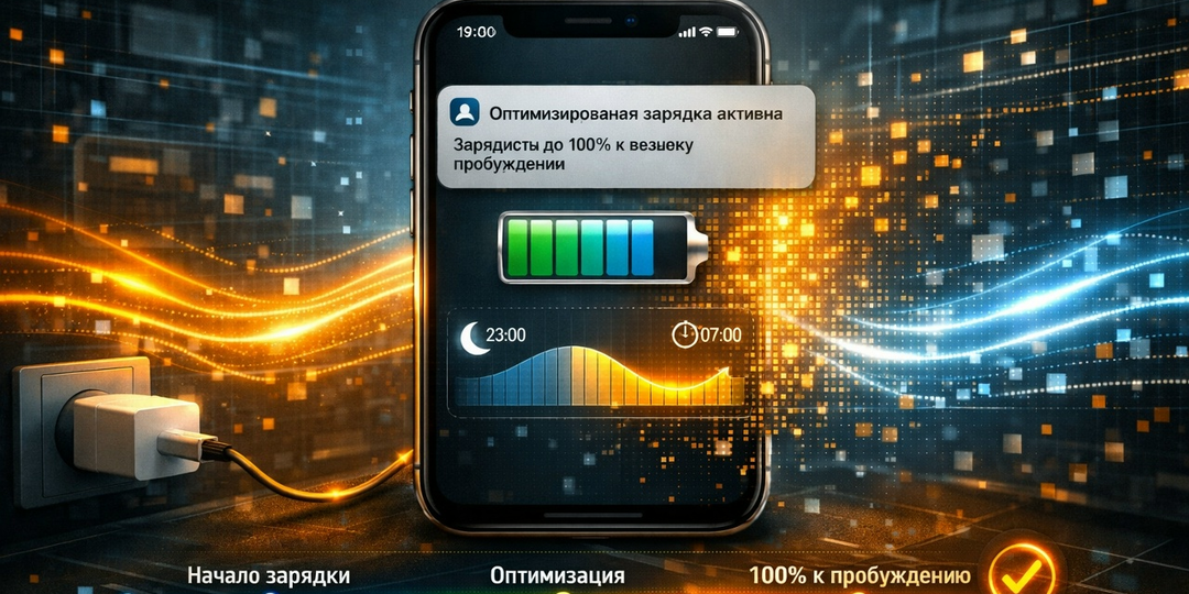 🧠 Секретный стратег: как iOS 19 сама оптимизирует зарядку по вашему расписанию